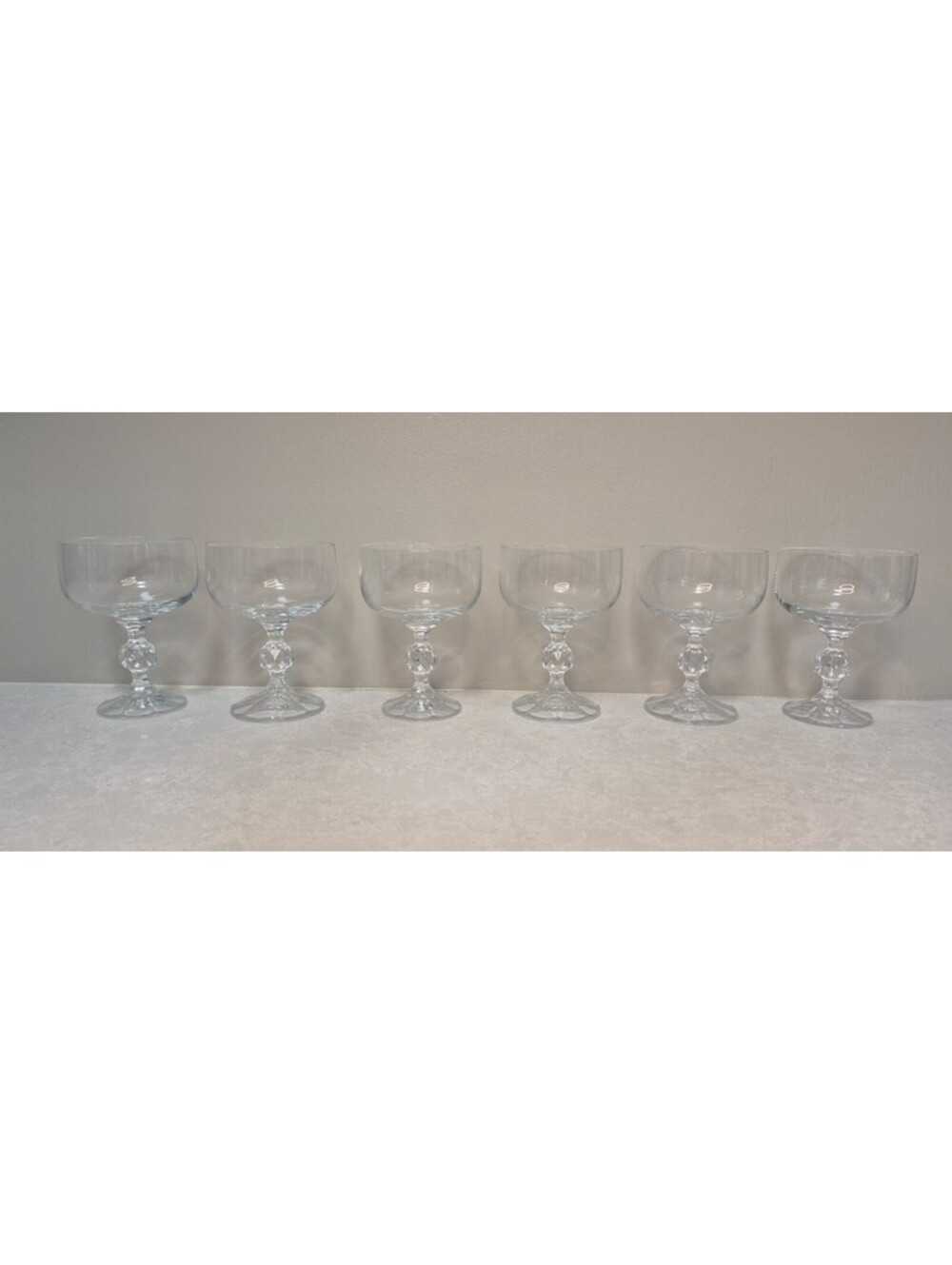 Vintage Bohemia Crystal Claudia Champagne Glasses 200mL - set of 6